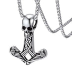 Skull Pendant Necklace — Stainless Steel Gothic