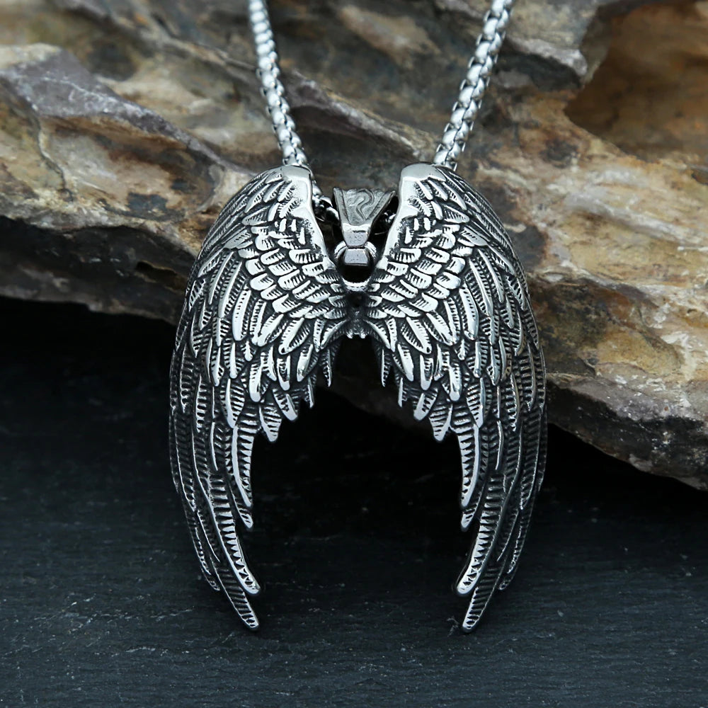 Angel Wings Steel Pendant Punk