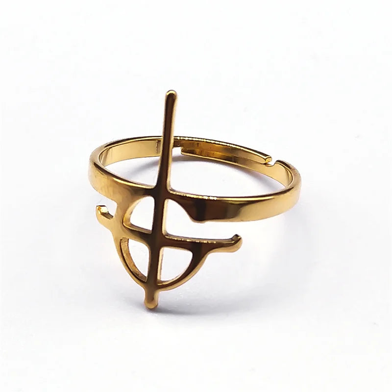 Cross Ring — Stainless Steel