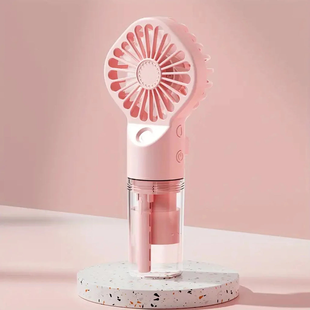 Handheld Mini Fan Air Conditioner USB Rechargeable Portable Mist Cooler Cooling Spray Humidifier Fan for