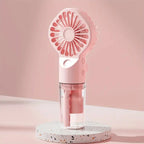Handheld Mini Fan Air Conditioner USB Rechargeable Portable Mist Cooler Cooling Spray Humidifier Fan for