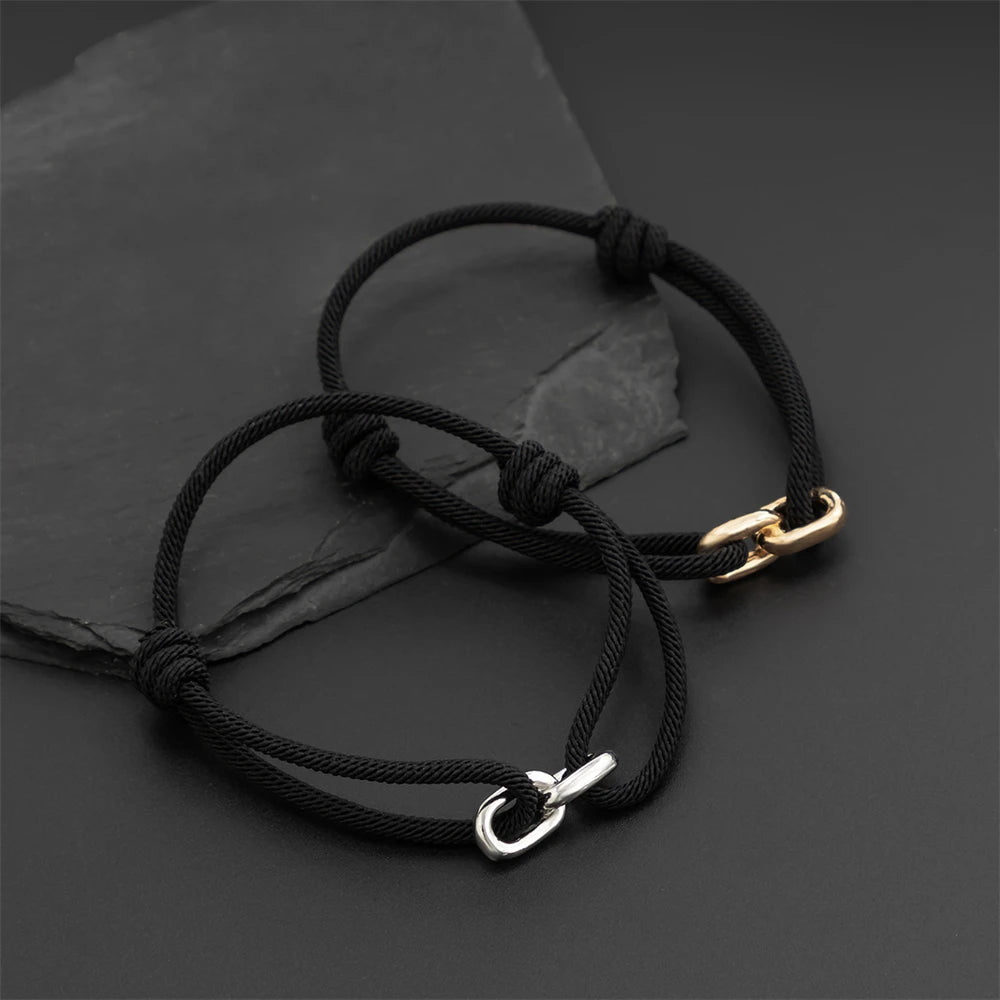 Fashion Simple Weaven Milan Rope Adjustable Bracelet Men Women Charm Steel Buckle Survival Wristband Couple Jewelry