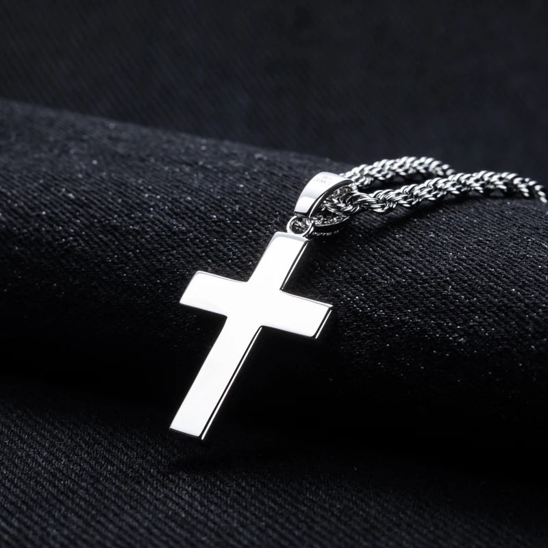 Iced Out Cross Pendant — 925 Silver