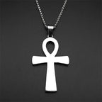 Cross Egyptian Steel Pendant Anka Vintage