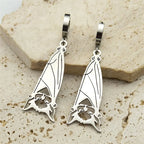 Gothic Silver Pendant Dark Style Owl Long Drop