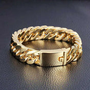 Cuban Link Black Steel Bracelet