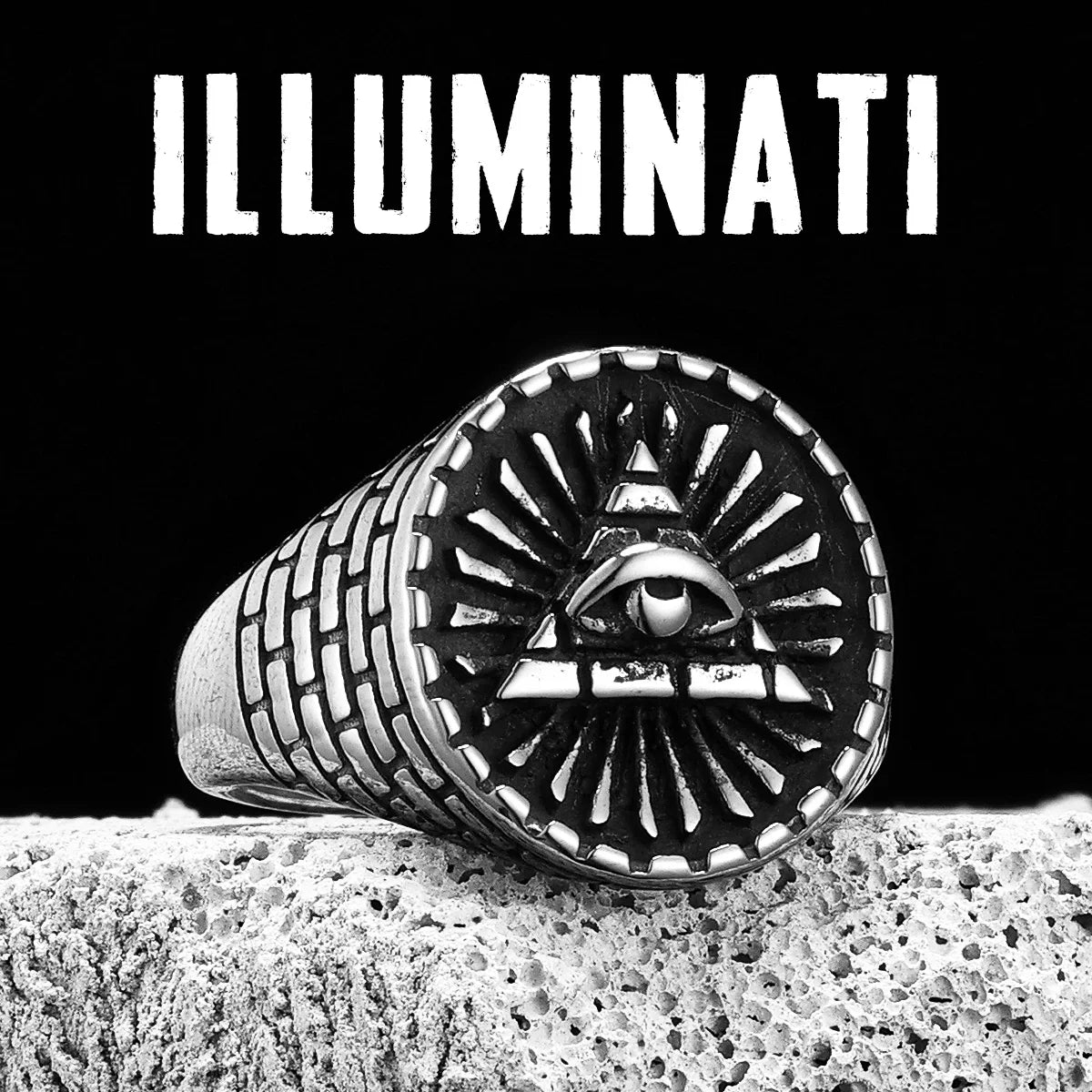 Masonic Illuminati Eye Ring — Stainless Steel