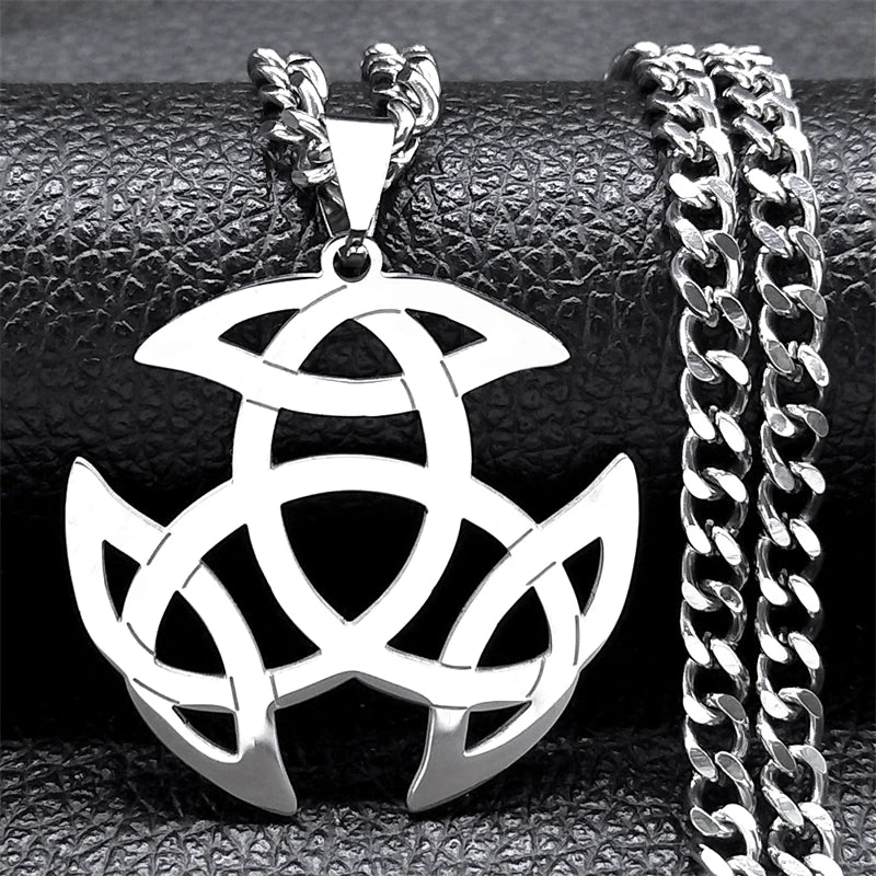 Triquetra Celtic Knot Pendant — Silver