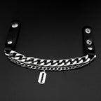 Vintage Razor Blade Statement Bracelet — Stainless Steel