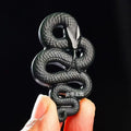 30*50mm Certified Hetian Jade Snake Pendant Necklace Men Women Fine Jewelry Genuine China Nephrite Stone Lucky Charms
