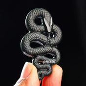 Hetian Jade Snake Pendant Necklace — Statement
