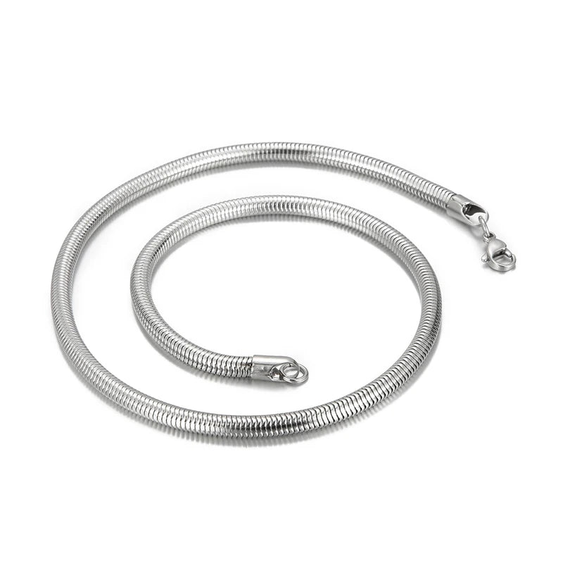 Snake Chain Pendant Necklace 6mm — Stainless Steel