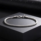 Minimalist Foxtail Chain Bracelet — Stainless Steel