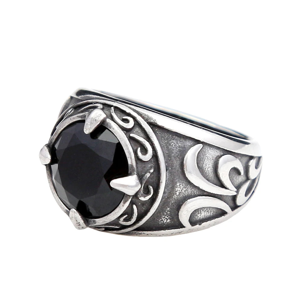 Fashion Punk Vintage Skull Ring Stainless Steel Gothic Biker Ring For Men Women Unique Viking Amulet Jewelry Gift