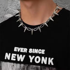Hip Hop Alloy Rivet Men Necklace Punk Metal Choker Neogoth Fashion Jewelry Trendy Accessories