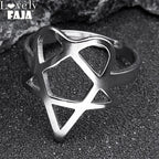 Steel Ring Heartagram Symbol Him Music Band Hollow