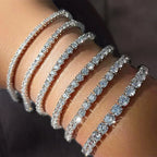 Iced Out Tennis Bracelet Stainless Steel 3/4/5MM