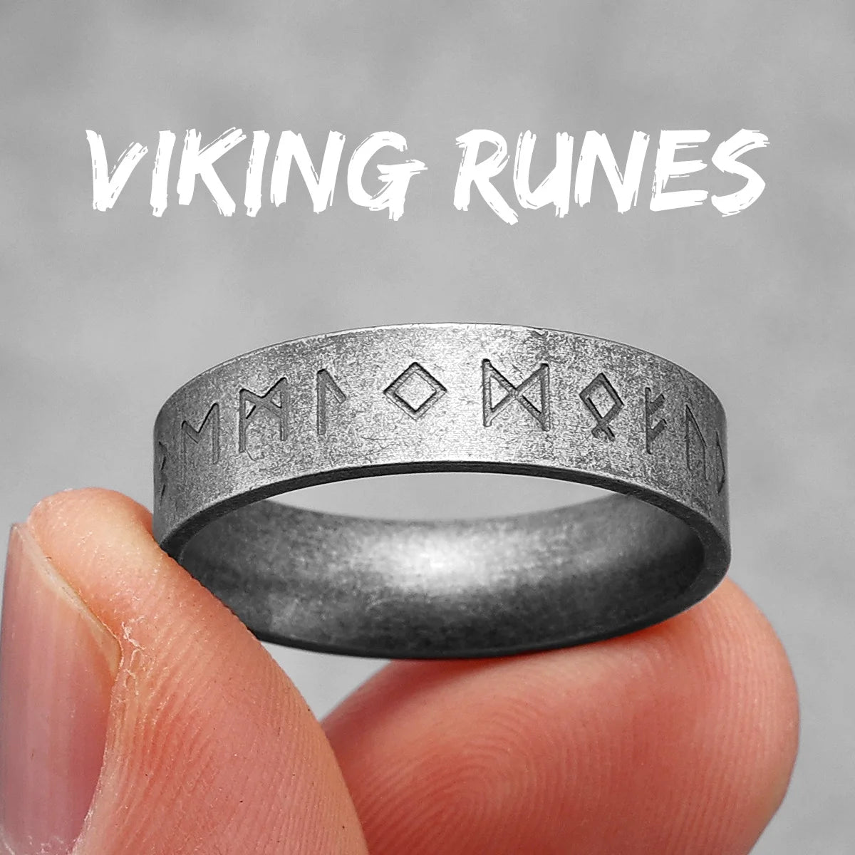Vintage Nordic Viking Runes Celtic Knot Series Stainless Steel Womens Mens Rings Punk Biker Jewelry Creativity Gift