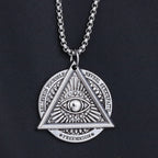 Fashion Charm Buddha's-hand Sweater Chain Jewelry For Men Women Gifts Double Blade Necklace Magic eye Pendant