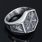 Vintage Viking Arrow Signet Ring — Stainless Steel