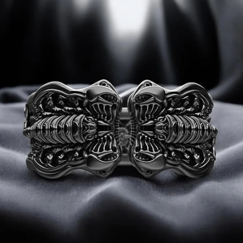 Scorpion Ring for Men — Black-Tone Punk Statement Band