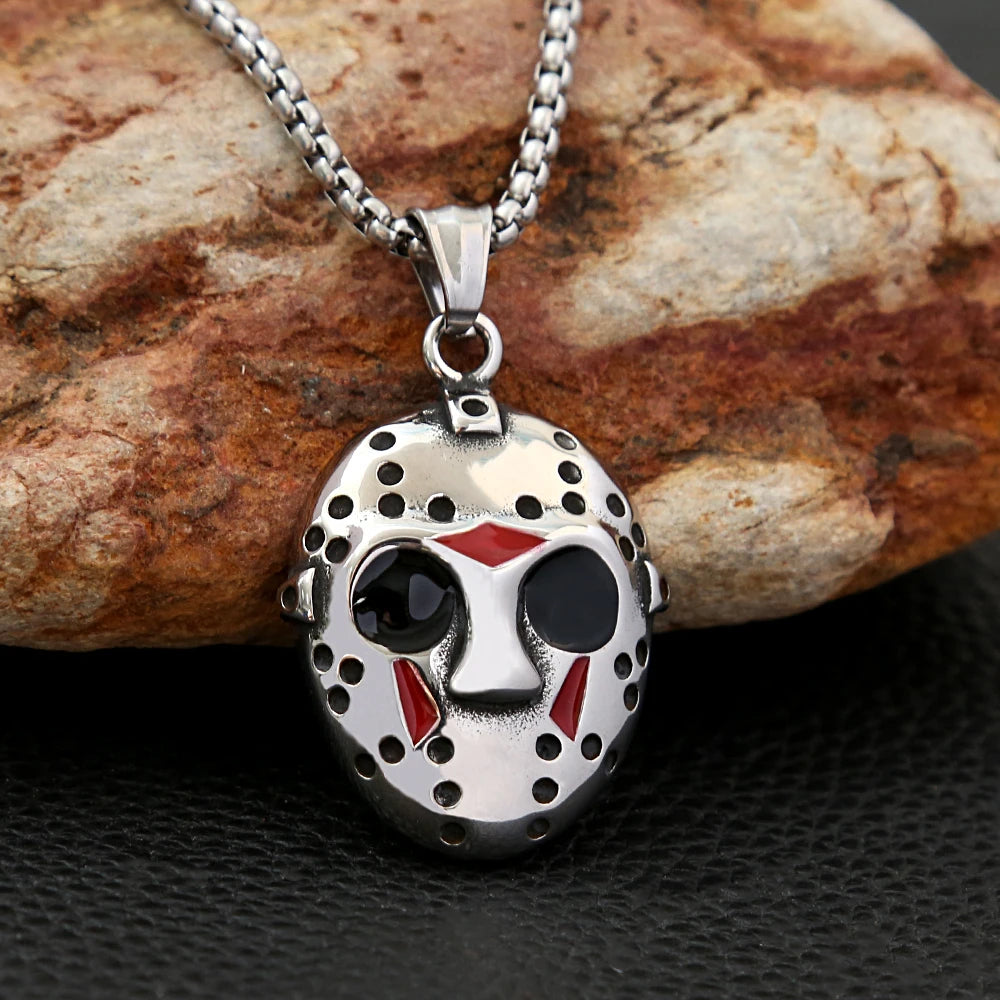 Jason Mask Pendant — Stainless Steel