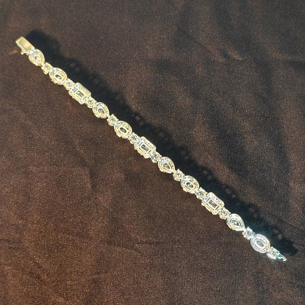 Gold Tennis Chain 8MM Mixed Diamond Iced Out