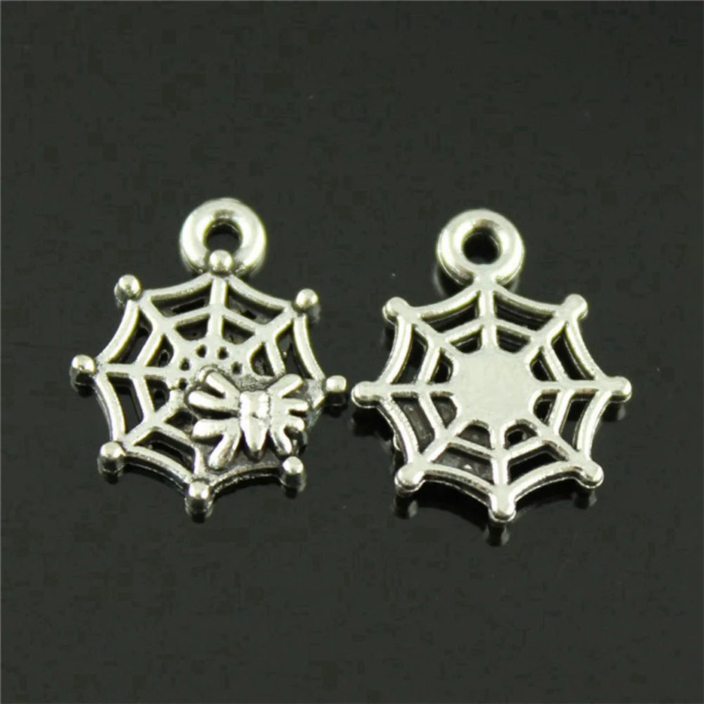 Boho Spider Web Charms Pendant Female Jewelry Bulk Cheapest Items
