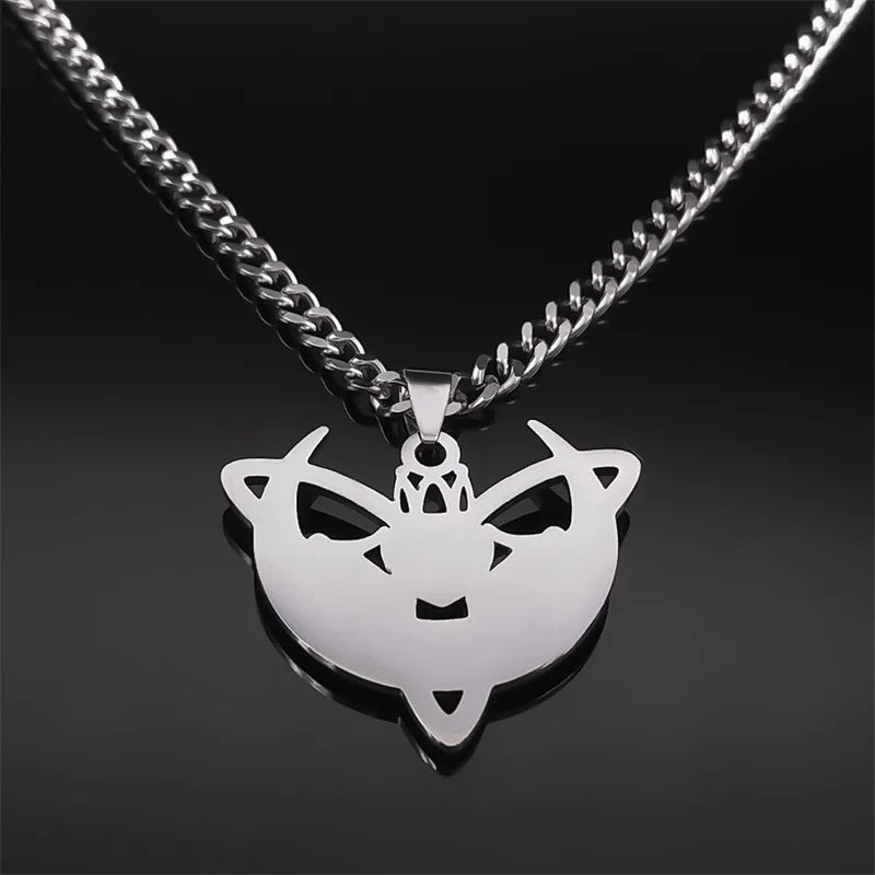 Heart Celtic Knot Steel Pendant Crescent Moon