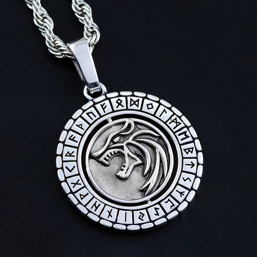 Celtic Viking Wolf Pendant — 925 Silver
