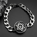 Star Steel Bracelet Judaism Israel Hexagram Jewish