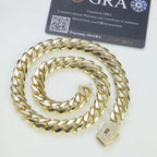 Two-Tone Cuban Chain Necklace VVS Moissanite