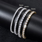 Iced Out Tennis Bracelet — Stainless Steel