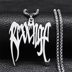 Spiked Choker Silver Pendant Necklace — Stainless Steel