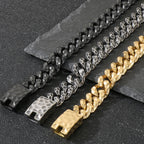 60CM Long 13MM Wide Choker Necklace Man Men's Solid Stainless Steel Curb Cuban Link Chain Necklaces for Men Male