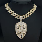 Men Women Hip Hop Big Dollar Sign Cross Pendant With 15mm Rhombus Cuban Chain Iced Out Bling Necklaces Fashion Charm Jewelry