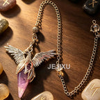 Iced Out Phoenix Black Pendant Necklace