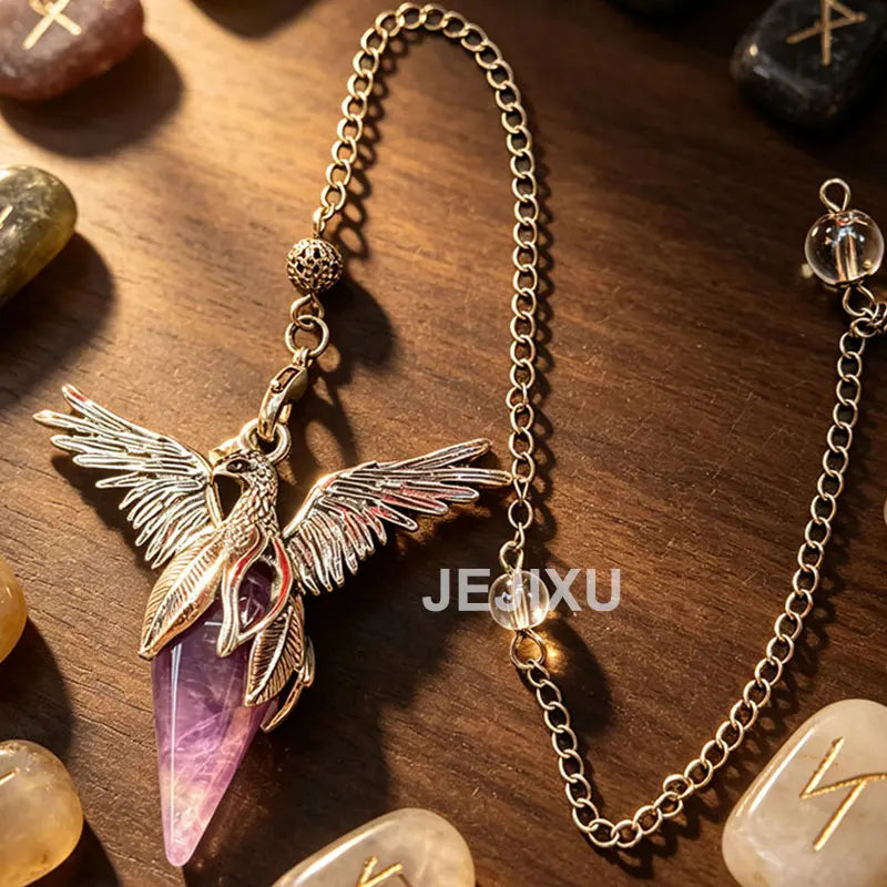 Iced Out Phoenix Black Pendant Necklace