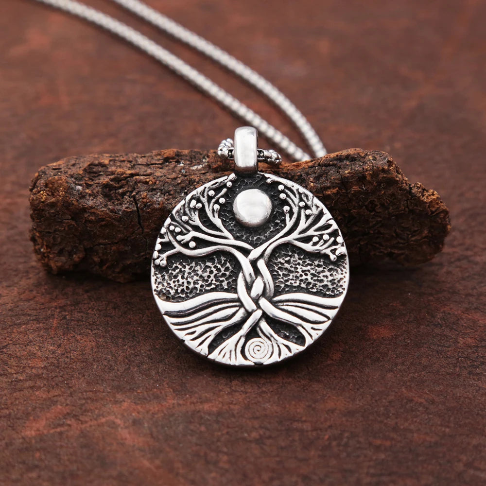 Viking Tree of Life Pendant — Stainless