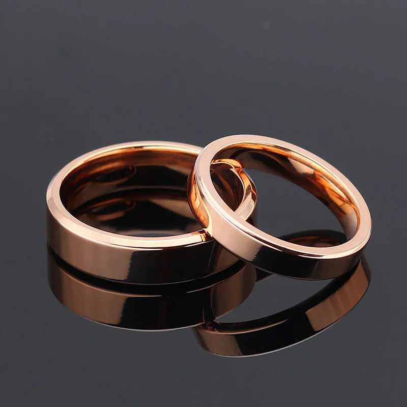 4mm 6mm 8mm Wide Stainless Steel Rings High Polished 2020 New Fashion Classic And Generous For Men's And Women's Ring Jewelry Gi
