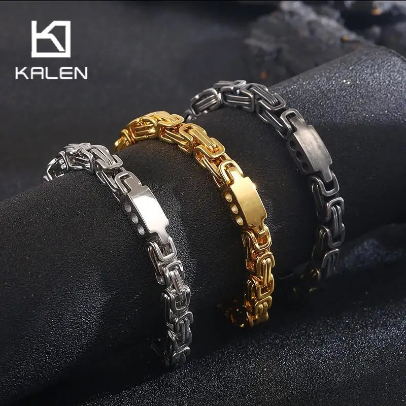 Byzantine Emperor Chain Bracelet — Stainless Steel 7mm