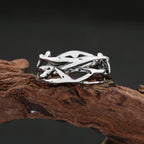 Steel Ring Vintage Punk Peace Olive Branch Biker