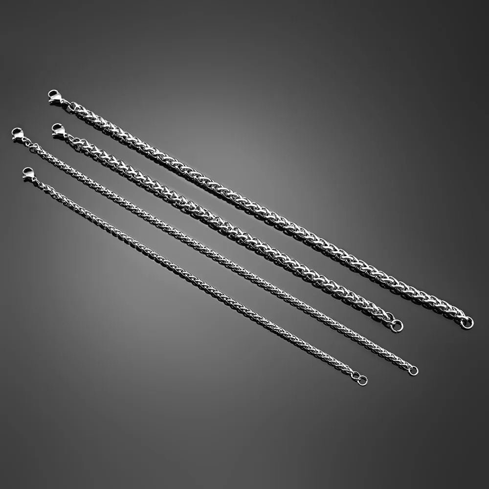 Cuban Chain Bracelets Stainless Steel Bracelet Keel Chain 3/5 Mm Curb for Men Women Free Shipping Factory Offer Punk