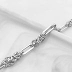 Byzantine Chain Bracelet — Simple Aesthetic, 316L Stainless Steel