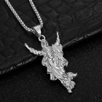 New Punk 316L Stainless Steel Jesus Pendant Necklaces For Men Women Sliver/Gold Color Hip Hop Religious Jewelry Gifts Wholesale