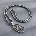 Retro Lion Head Dog Tag Necklace — Stainless Steel