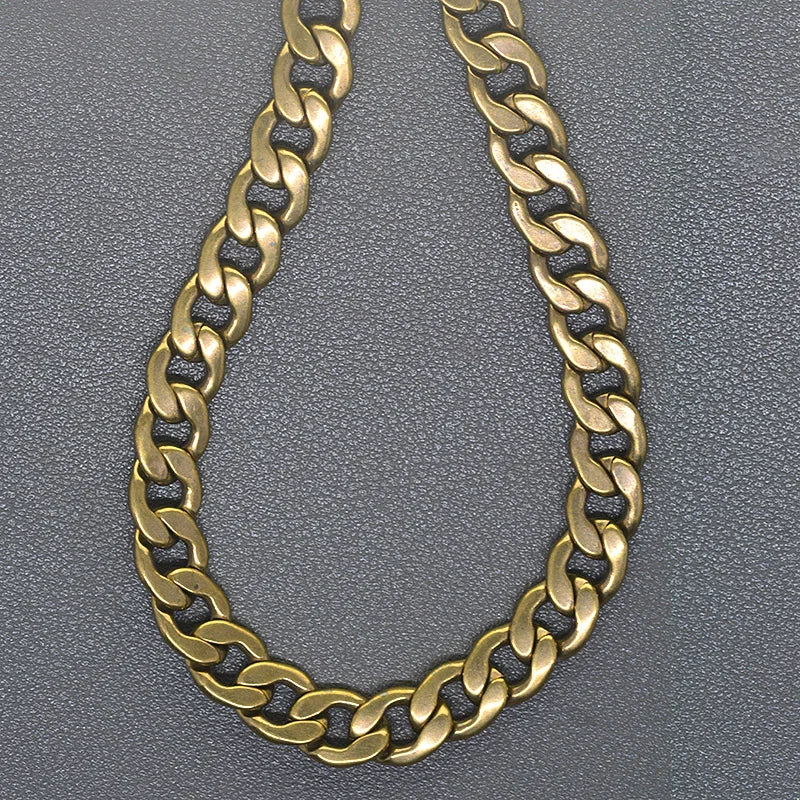 Oval Link Wallet Chain Necklace — 9mm Jeans Pocket Watch Chain