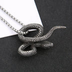 Snake Pendant Necklace — 316L Stainless Steel