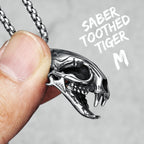 Gothic Skeleton Stainless Steel Pendant Necklace