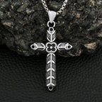Gothic Cross Steel Pendant Vintage Rhombus Biker